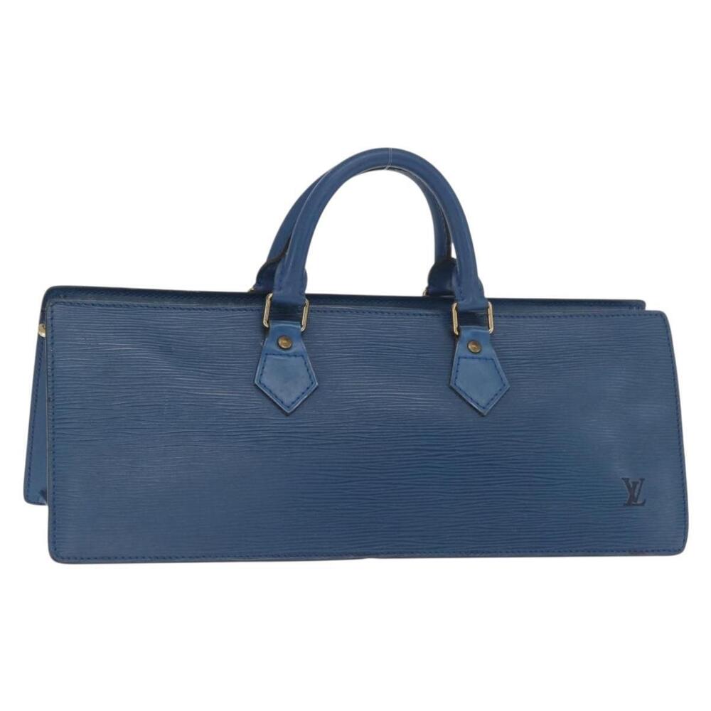 LOUIS VUITTON Epi Sac Triangle Hand Bag Blue M52095 LV Auth 152226